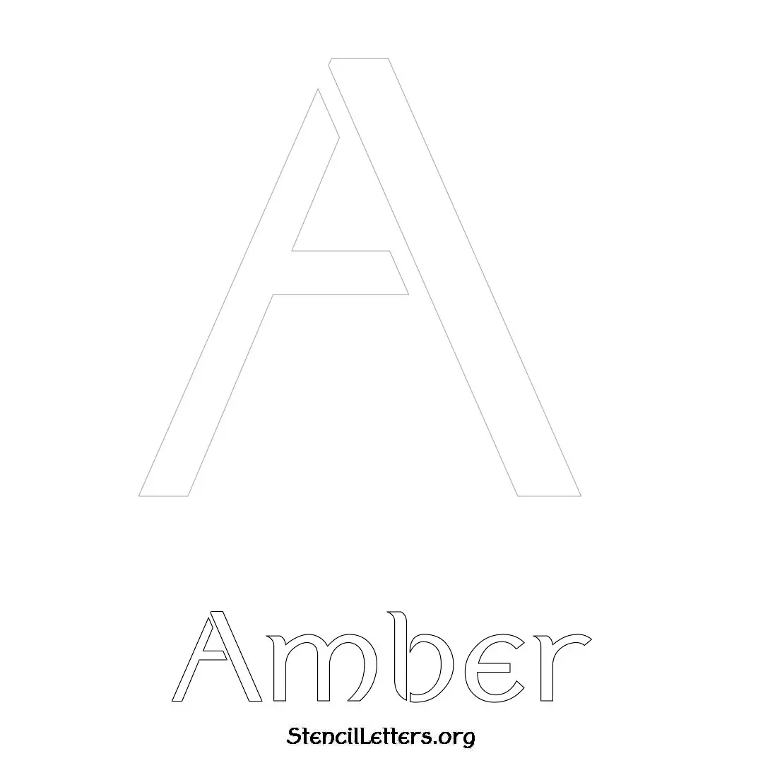 Amber Free Printable Name Stencils with 6 Unique Typography Styles and Lettering Bridges