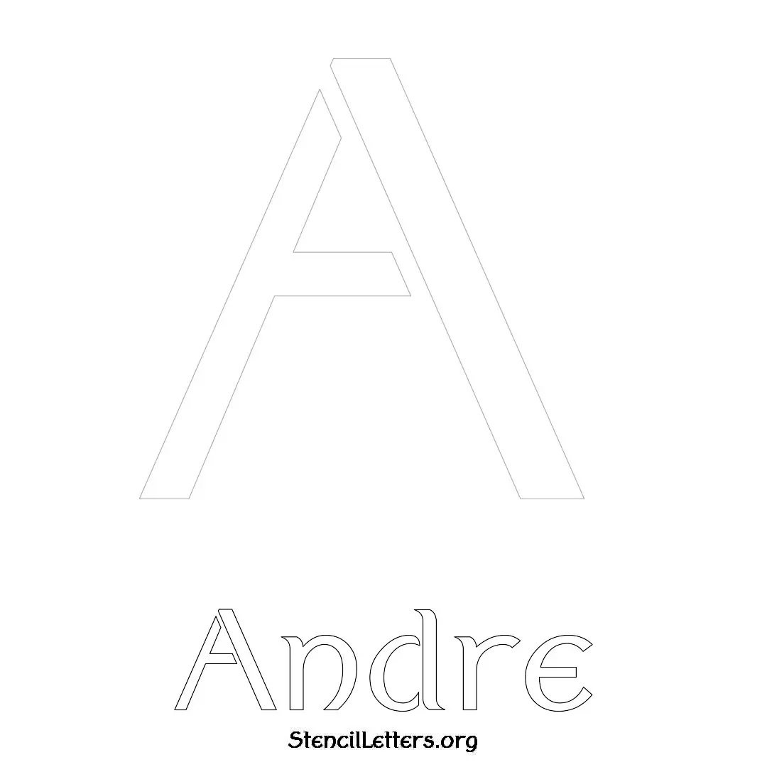 Andre Free Printable Name Stencils with 6 Unique Typography Styles and Lettering Bridges