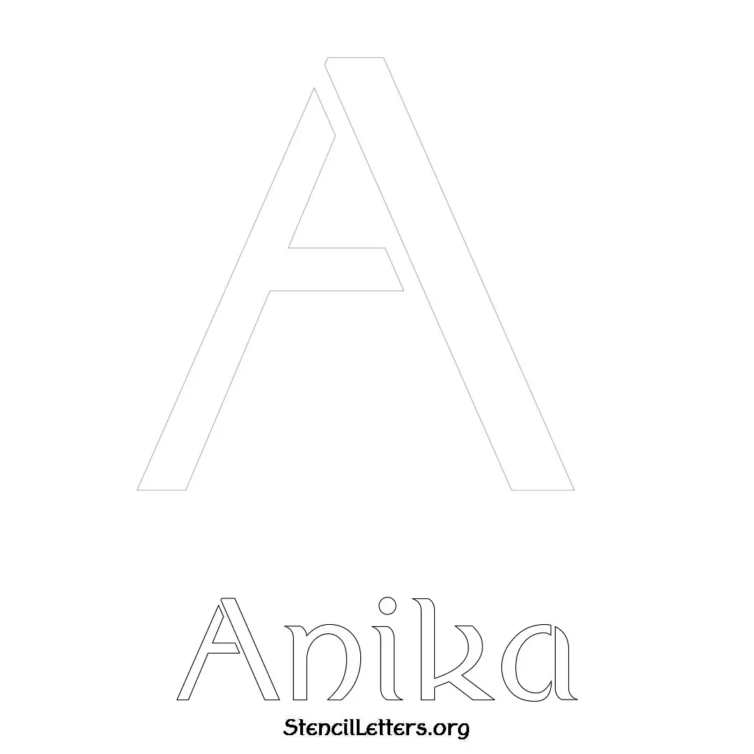 Anika Free Printable Name Stencils with 6 Unique Typography Styles and Lettering Bridges