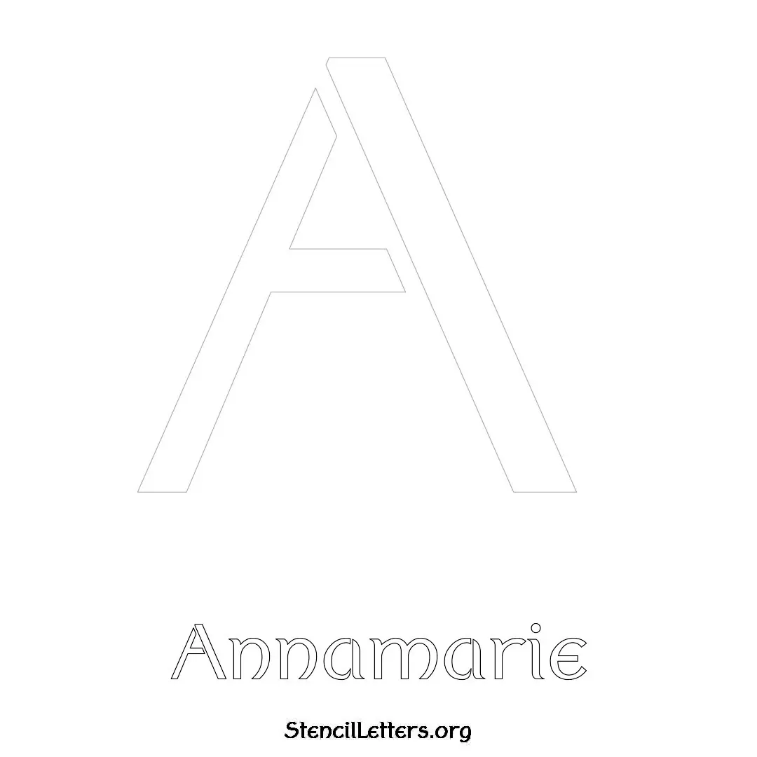 Annamarie Free Printable Name Stencils with 6 Unique Typography Styles and Lettering Bridges