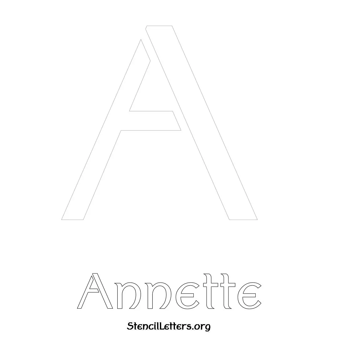 Annette Free Printable Name Stencils with 6 Unique Typography Styles and Lettering Bridges