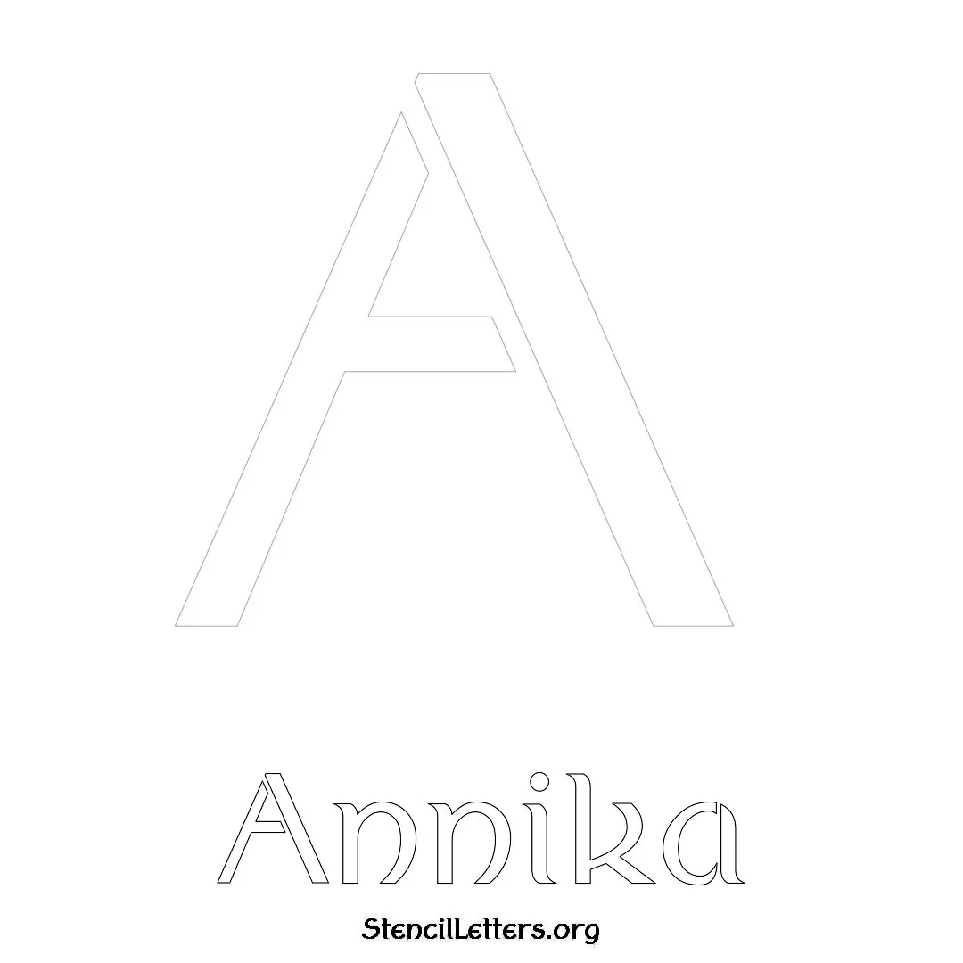 Annika Free Printable Name Stencils with 6 Unique Typography Styles and Lettering Bridges