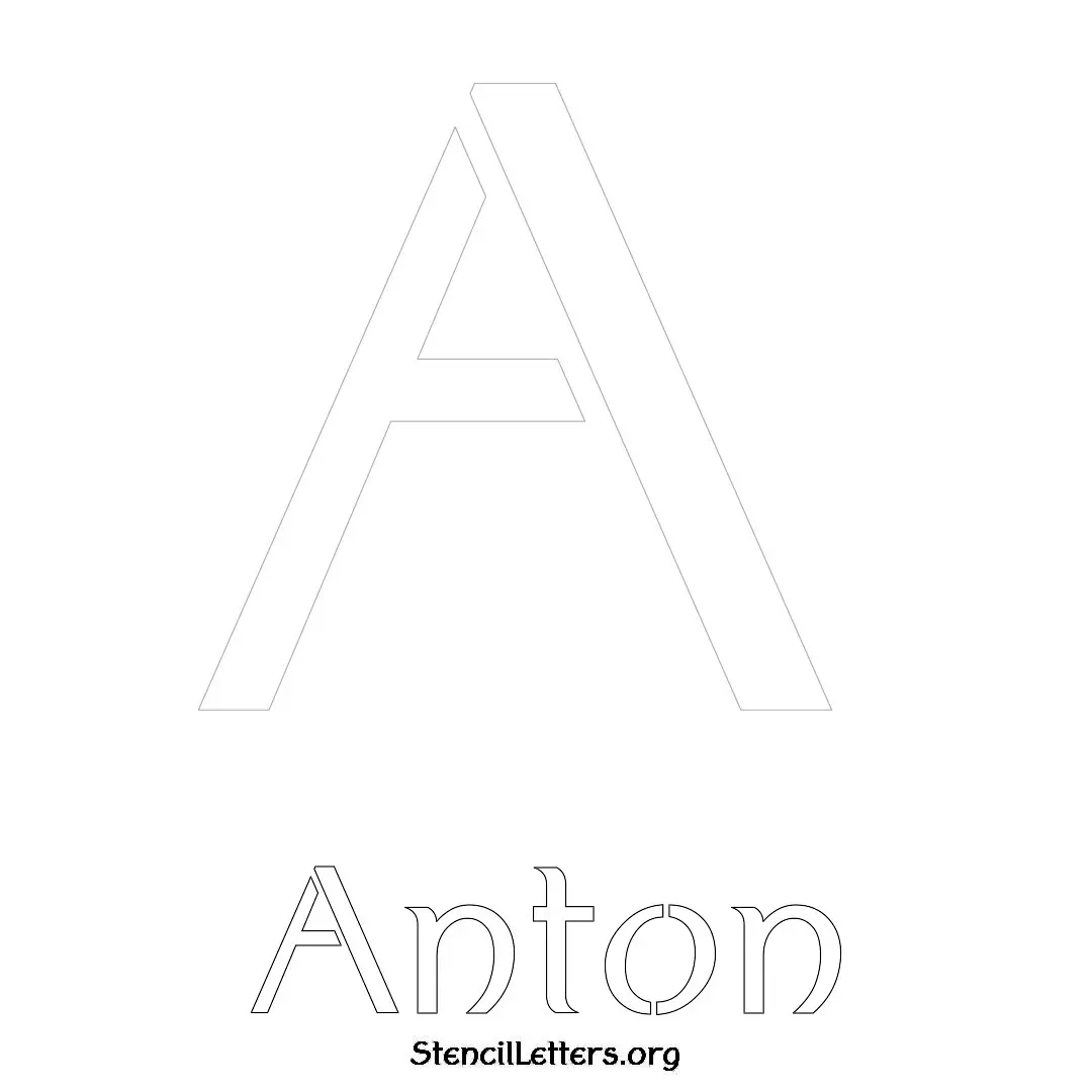 Anton Free Printable Name Stencils with 6 Unique Typography Styles and Lettering Bridges