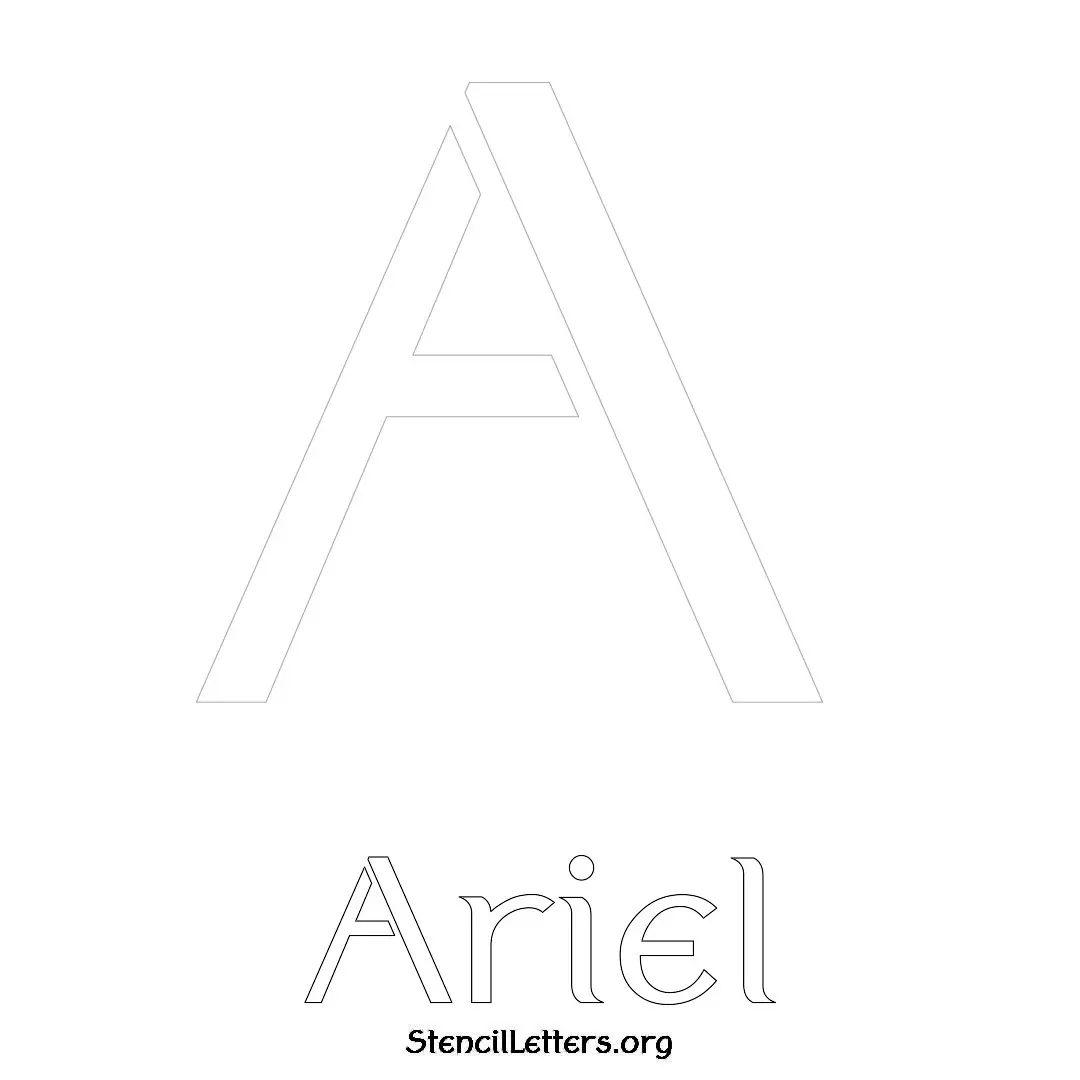 Ariel Free Printable Name Stencils with 6 Unique Typography Styles and Lettering Bridges