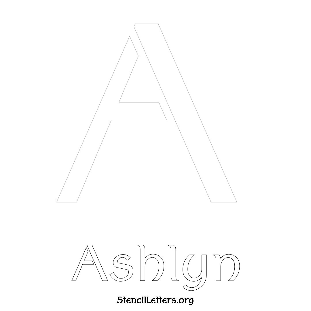 Ashlyn Free Printable Name Stencils with 6 Unique Typography Styles and ...