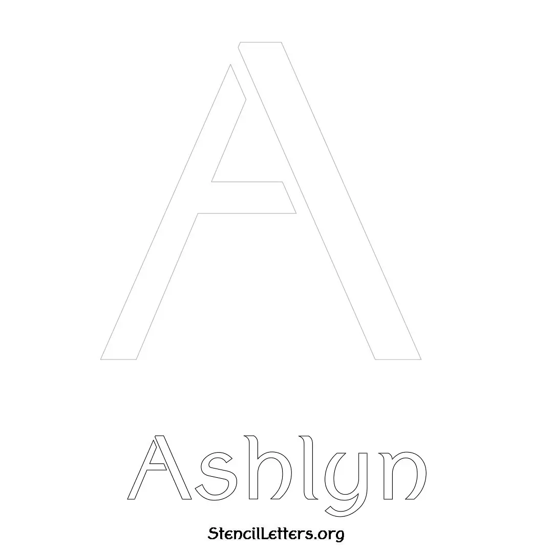 Ashlyn Free Printable Name Stencils with 6 Unique Typography Styles and Lettering Bridges