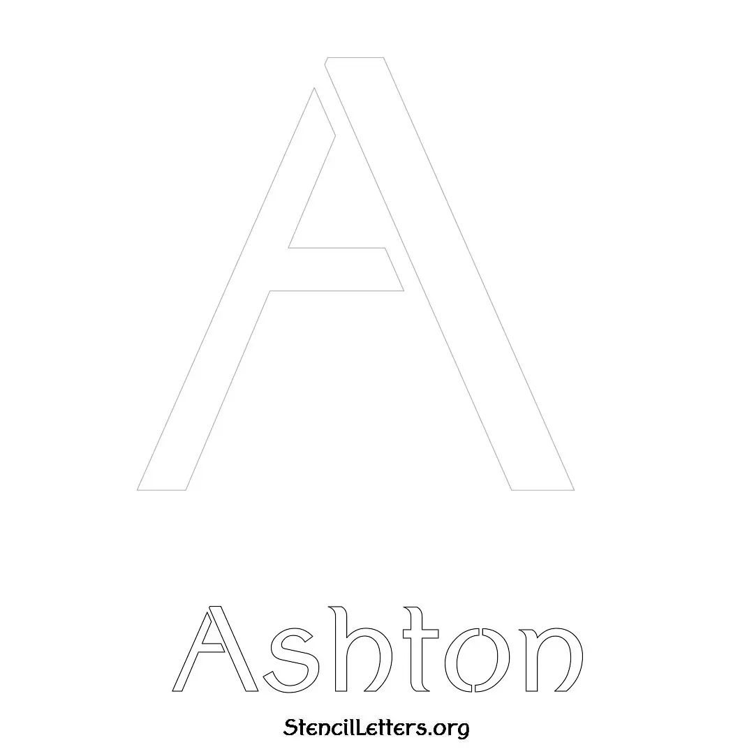 Ashton Free Printable Name Stencils with 6 Unique Typography Styles and Lettering Bridges