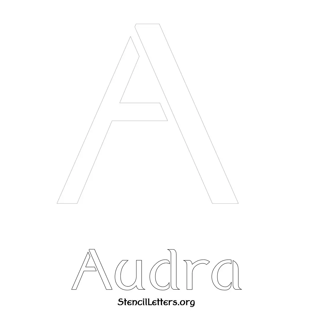 Audra Free Printable Name Stencils with 6 Unique Typography Styles and Lettering Bridges
