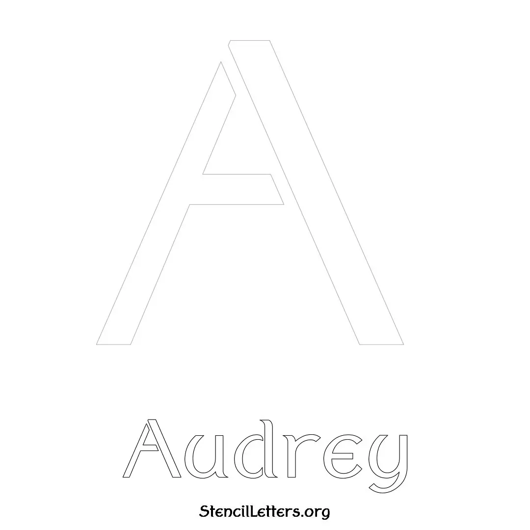 Audrey Free Printable Name Stencils with 6 Unique Typography Styles and Lettering Bridges