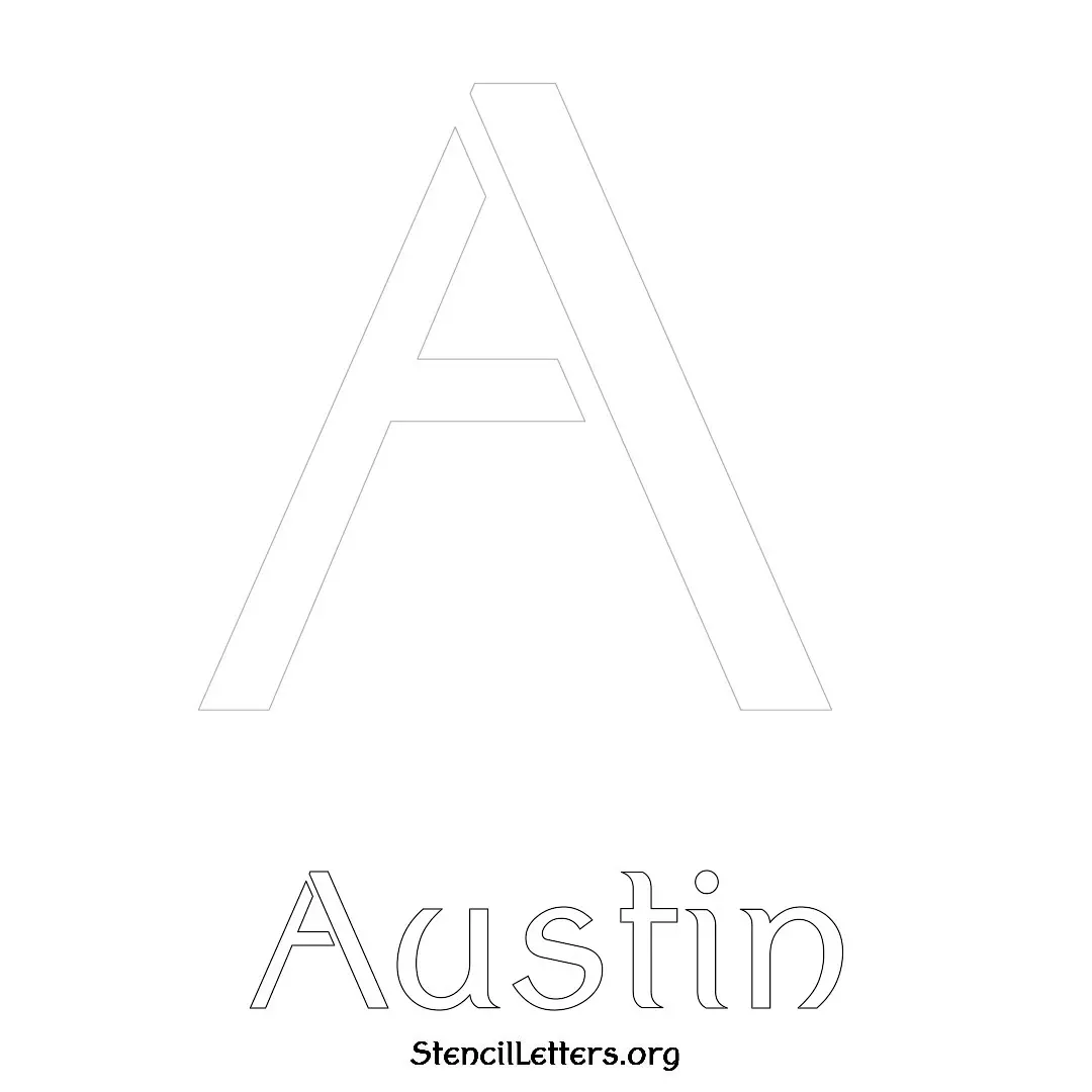 Austin Free Printable Name Stencils with 6 Unique Typography Styles and Lettering Bridges