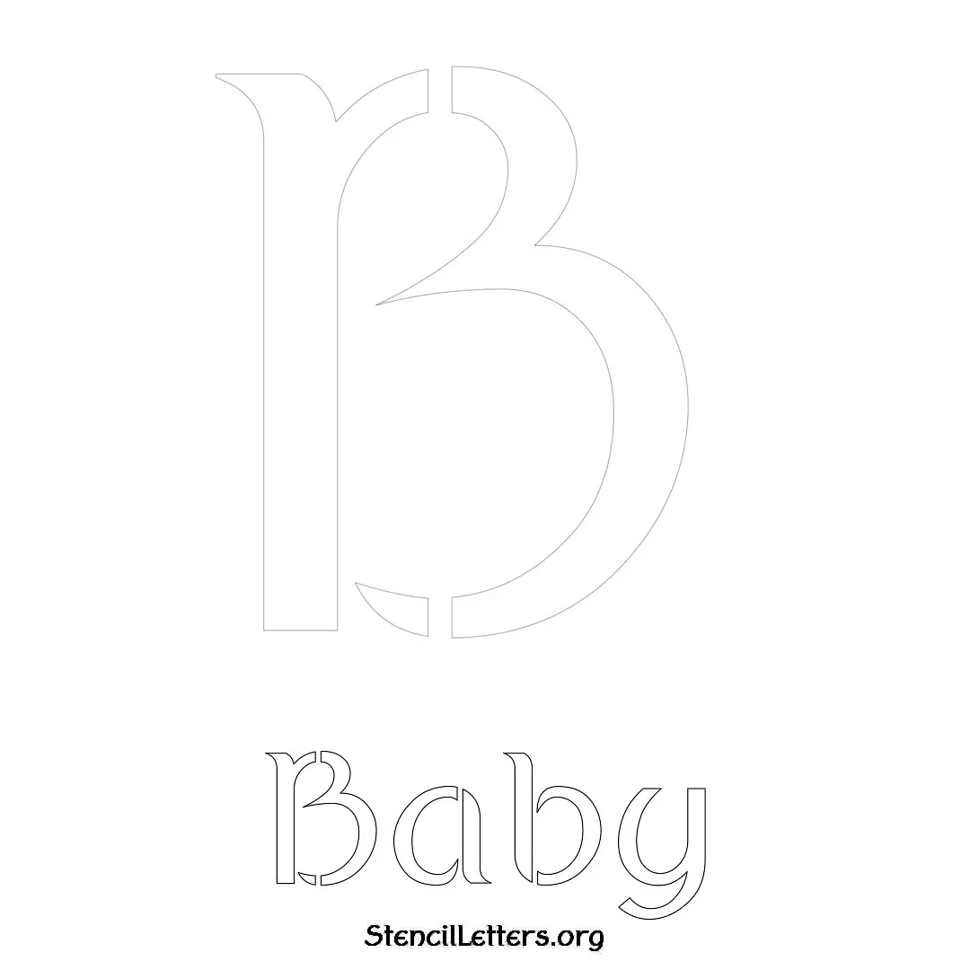 Baby Free Printable Name Stencils with 6 Unique Typography Styles and Lettering Bridges