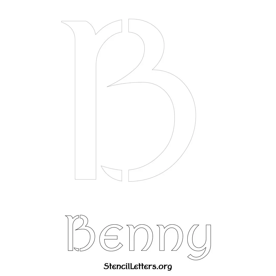 Benny Free Printable Name Stencils with 6 Unique Typography Styles and Lettering Bridges