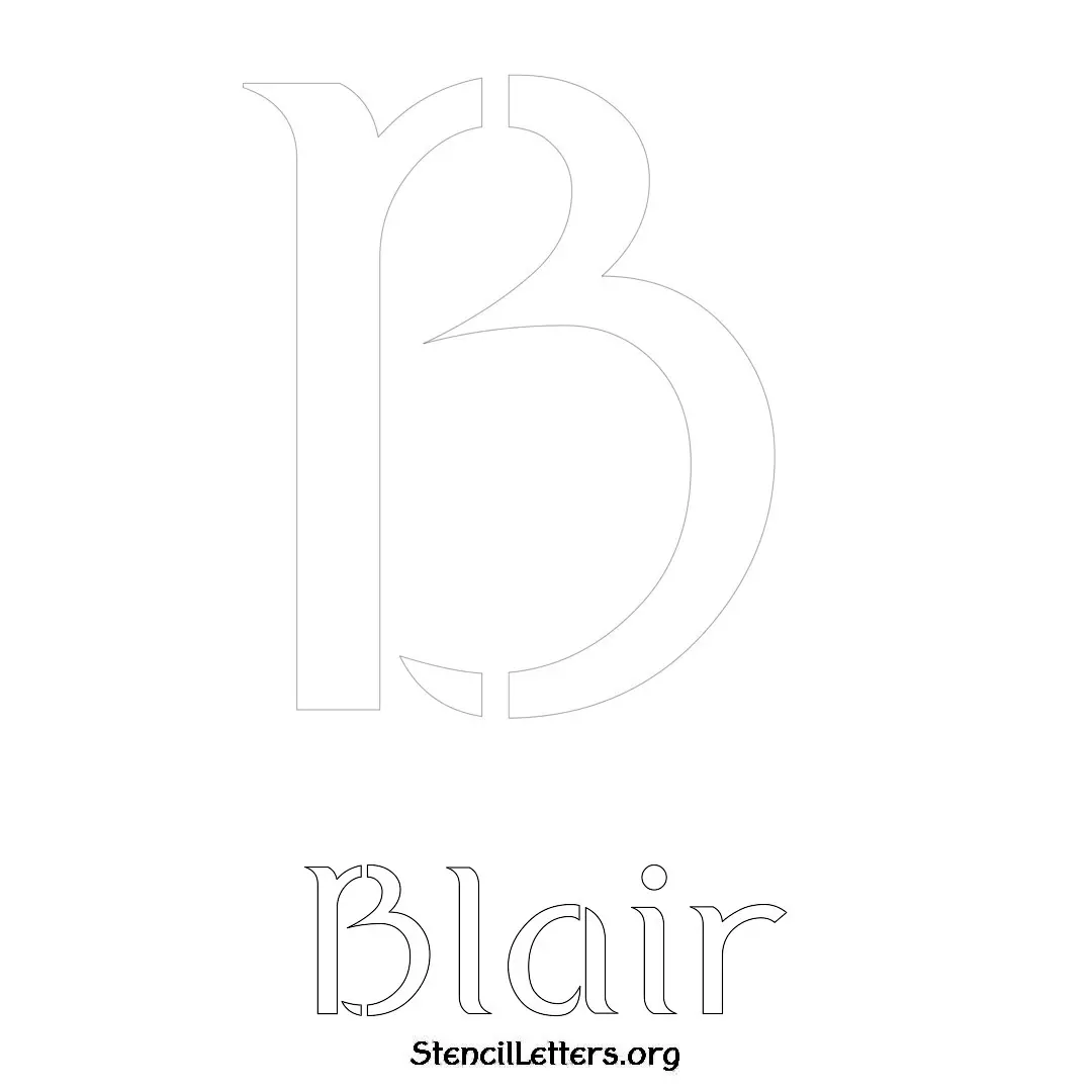 Blair Free Printable Name Stencils with 6 Unique Typography Styles and Lettering Bridges