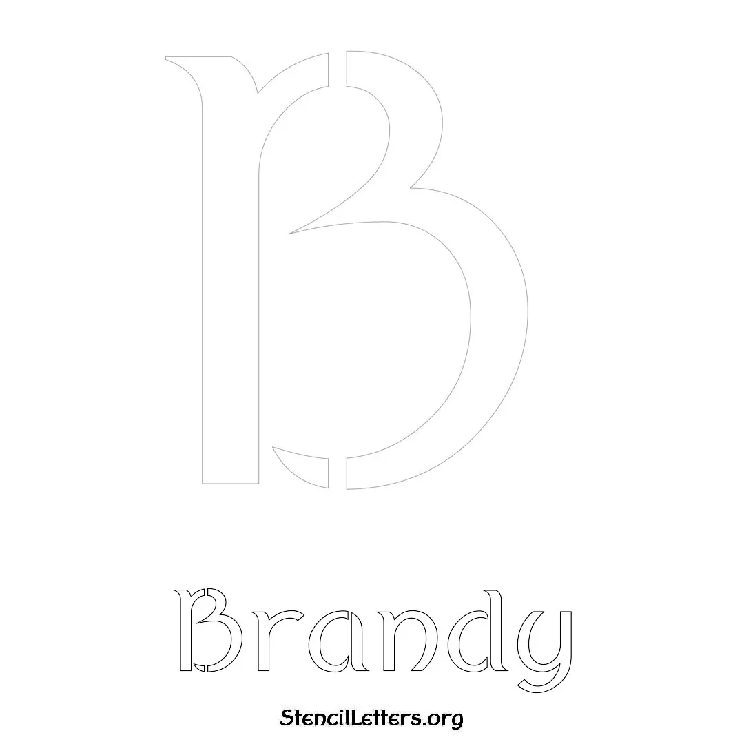 Brandy Free Printable Name Stencils with 6 Unique Typography Styles and Lettering Bridges