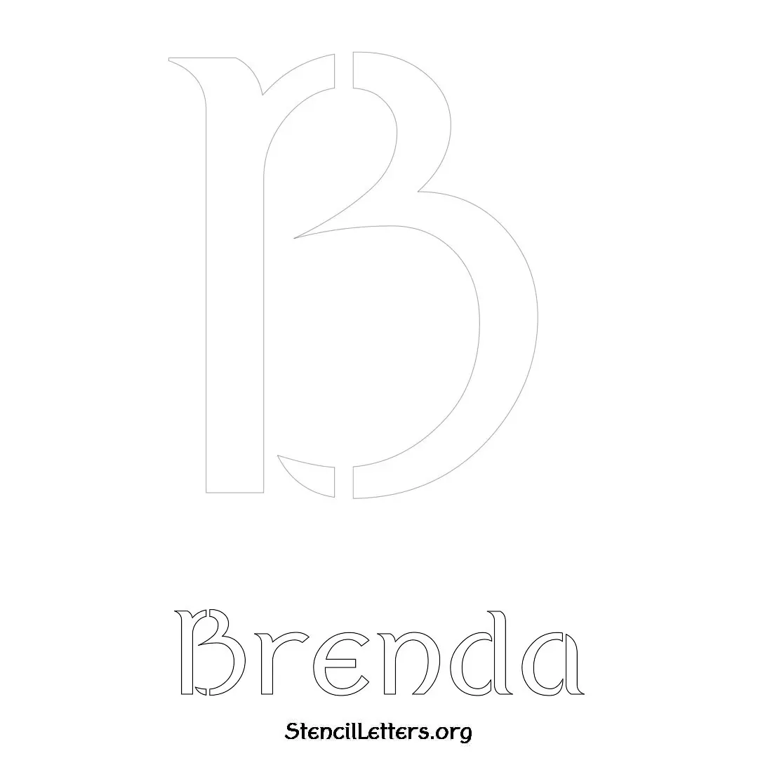 Brenda Free Printable Name Stencils with 6 Unique Typography Styles and Lettering Bridges