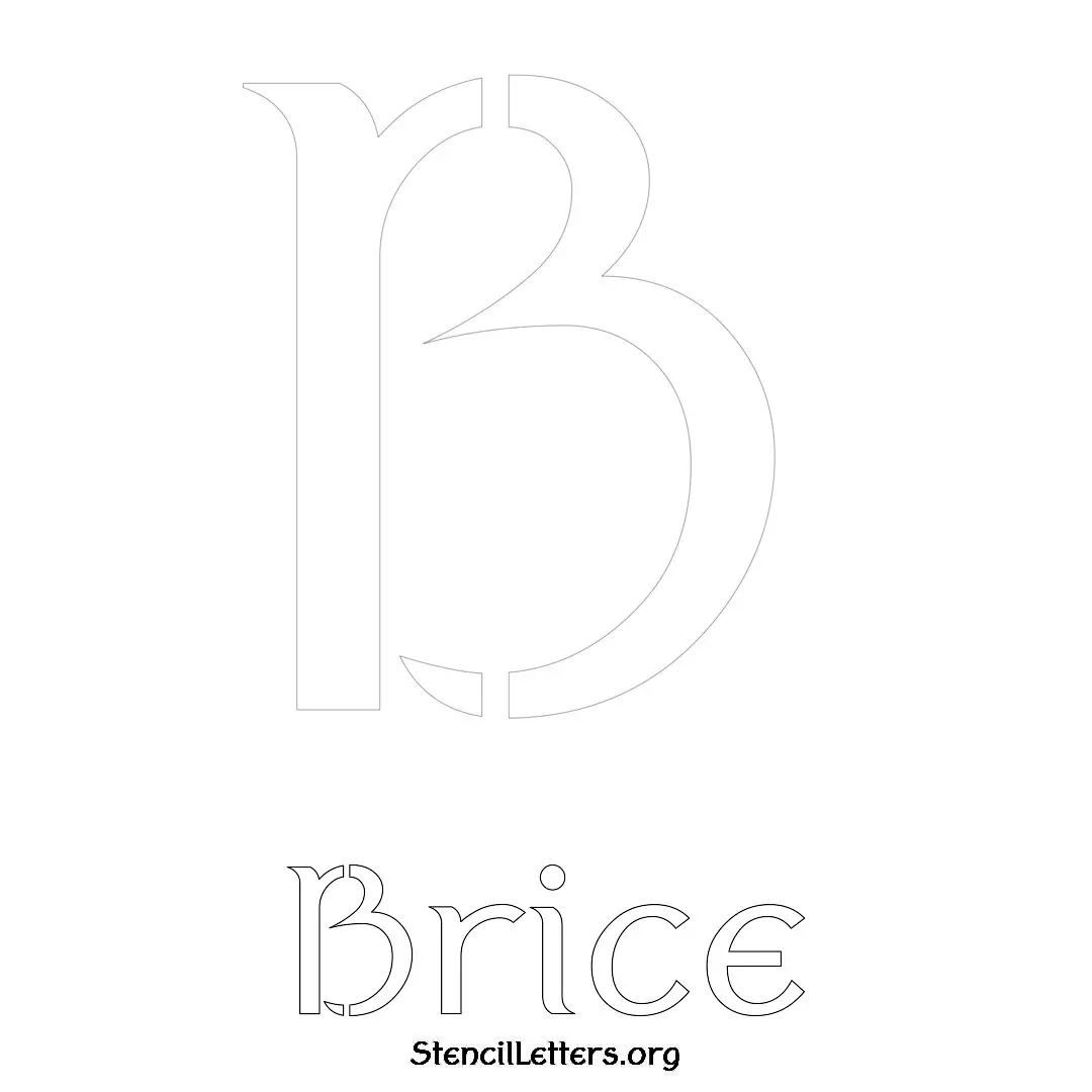 Brice Free Printable Name Stencils with 6 Unique Typography Styles and Lettering Bridges