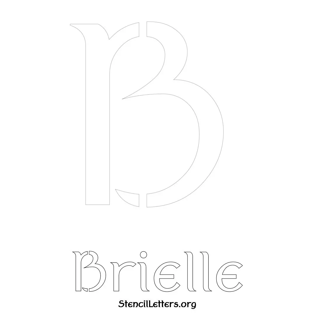 Brielle Free Printable Name Stencils with 6 Unique Typography Styles and Lettering Bridges