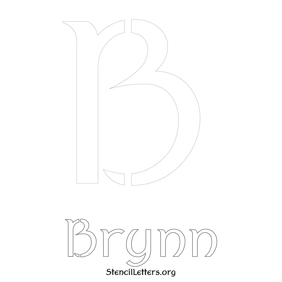 Brynn Free Printable Name Stencils with 6 Unique Typography Styles and Lettering Bridges