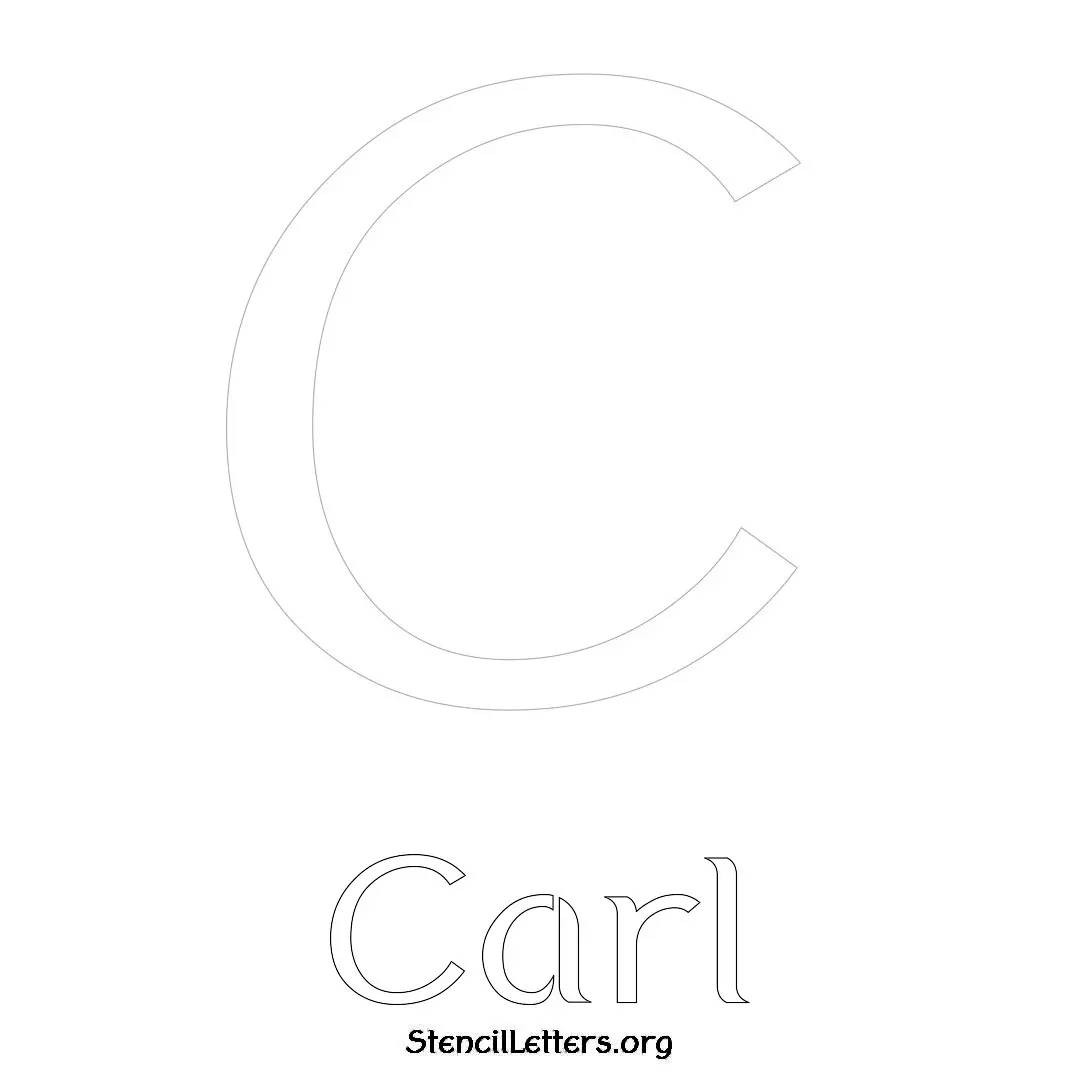 Carl Free Printable Name Stencils with 6 Unique Typography Styles and Lettering Bridges