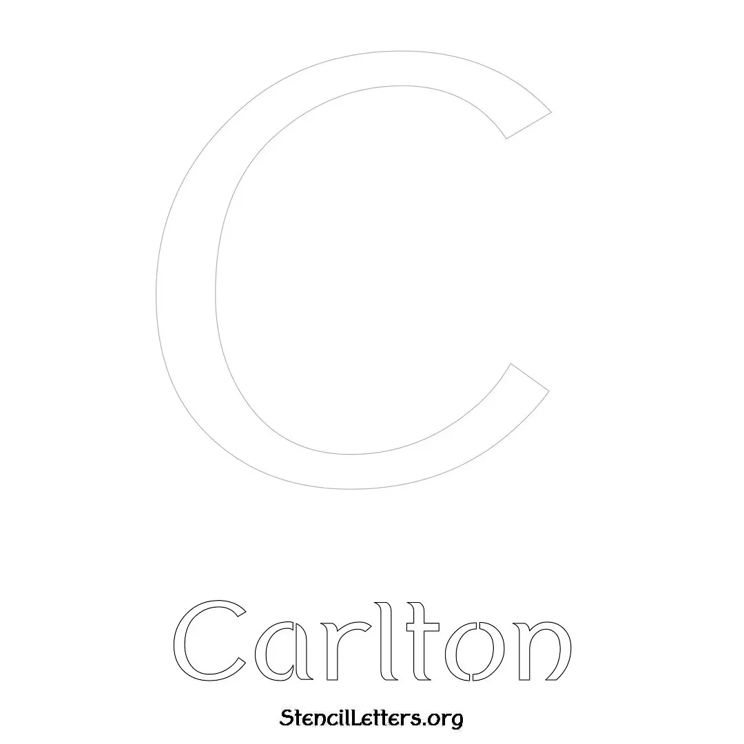 Carlton Free Printable Name Stencils with 6 Unique Typography Styles and Lettering Bridges