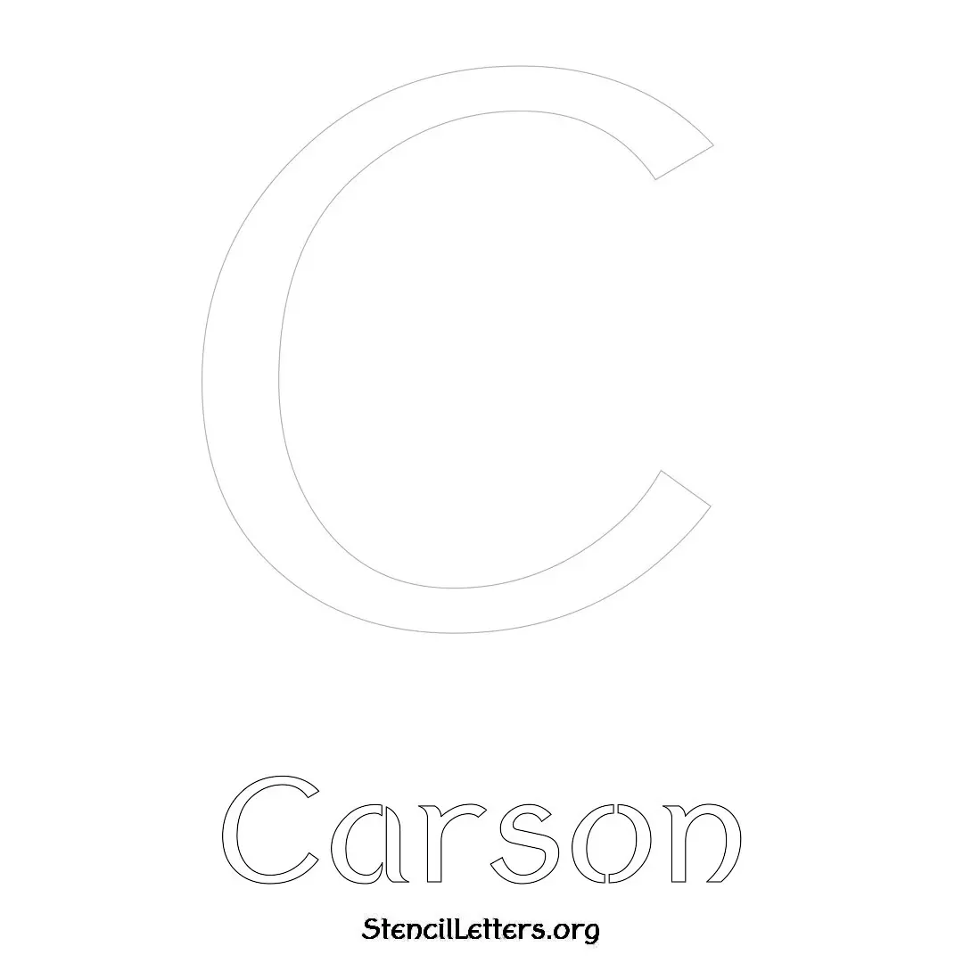 Carson Free Printable Name Stencils with 6 Unique Typography Styles and Lettering Bridges