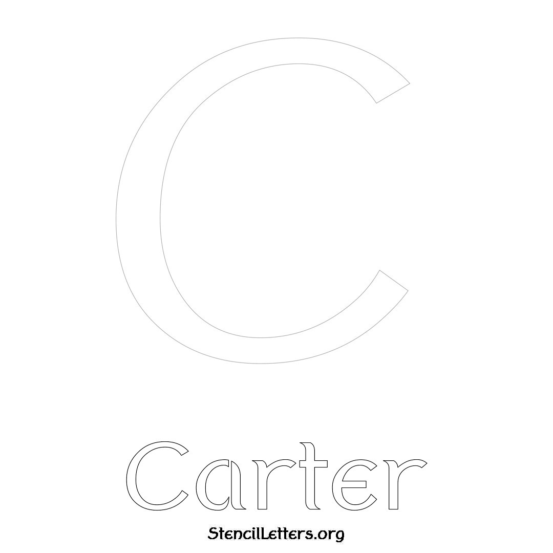 Carter Free Printable Name Stencils With 6 Unique Typography Styles And 