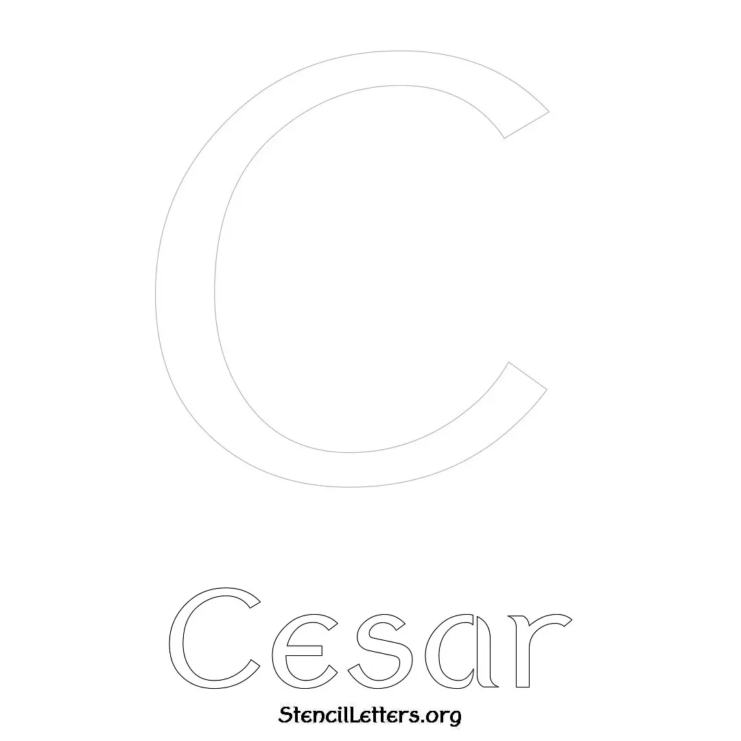 Cesar Free Printable Name Stencils with 6 Unique Typography Styles and Lettering Bridges