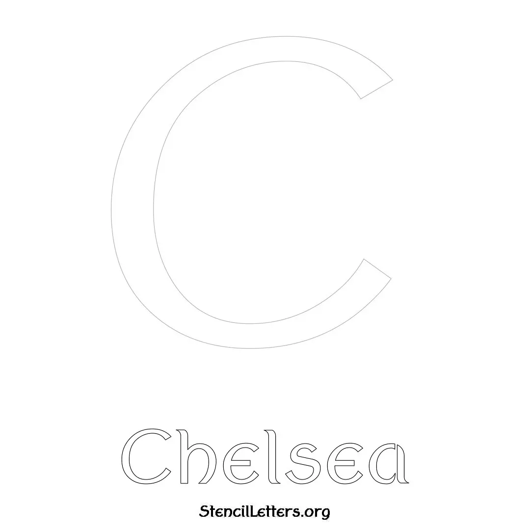 Chelsea Free Printable Name Stencils with 6 Unique Typography Styles and Lettering Bridges