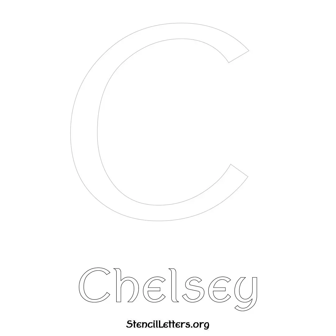 Chelsey Free Printable Name Stencils with 6 Unique Typography Styles and Lettering Bridges