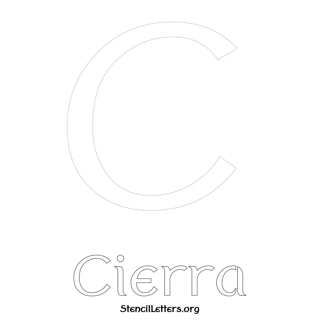 Cierra Free Printable Name Stencils with 6 Unique Typography Styles and Lettering Bridges