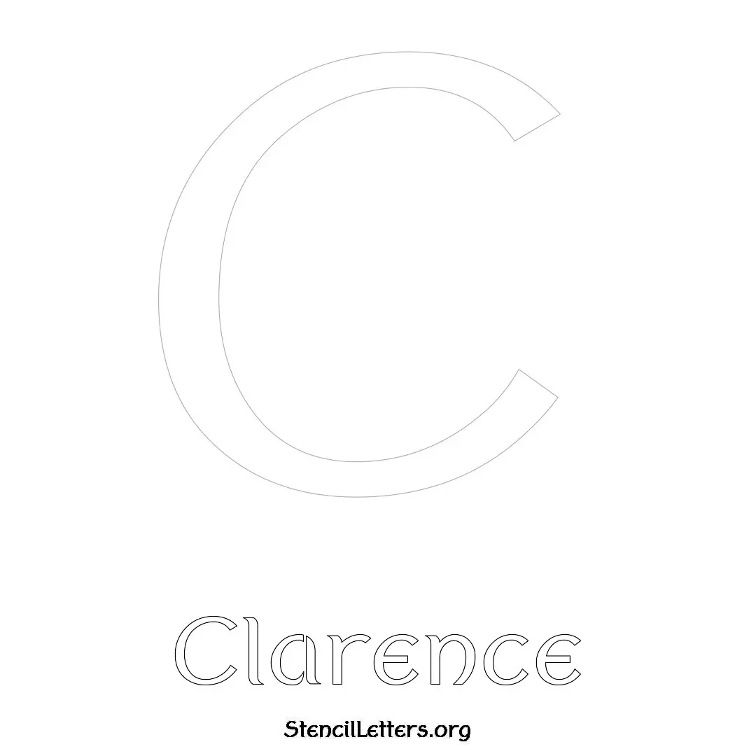 Clarence Free Printable Name Stencils with 6 Unique Typography Styles and Lettering Bridges