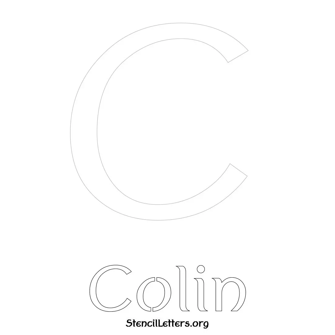 Colin Free Printable Name Stencils with 6 Unique Typography Styles and Lettering Bridges