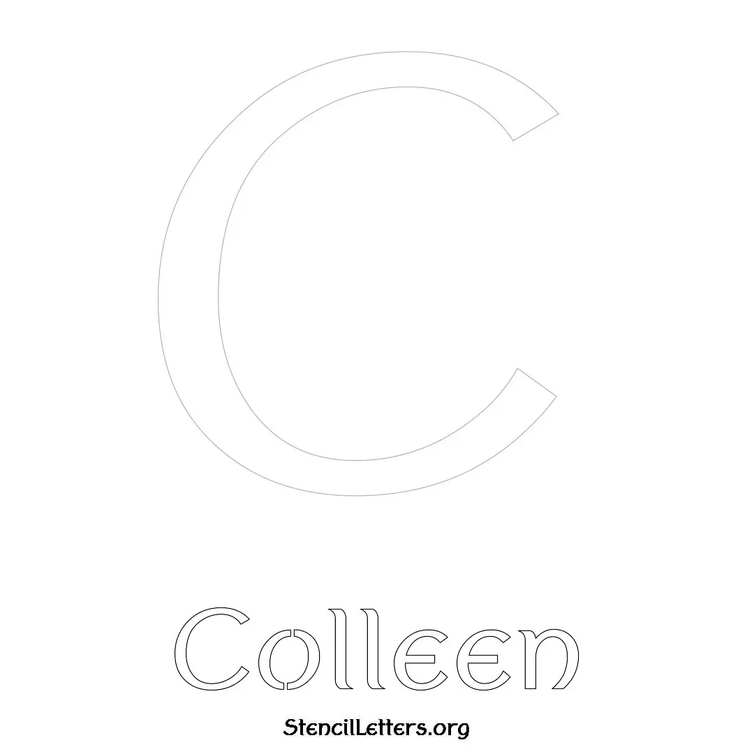 Colleen Free Printable Name Stencils with 6 Unique Typography Styles and Lettering Bridges