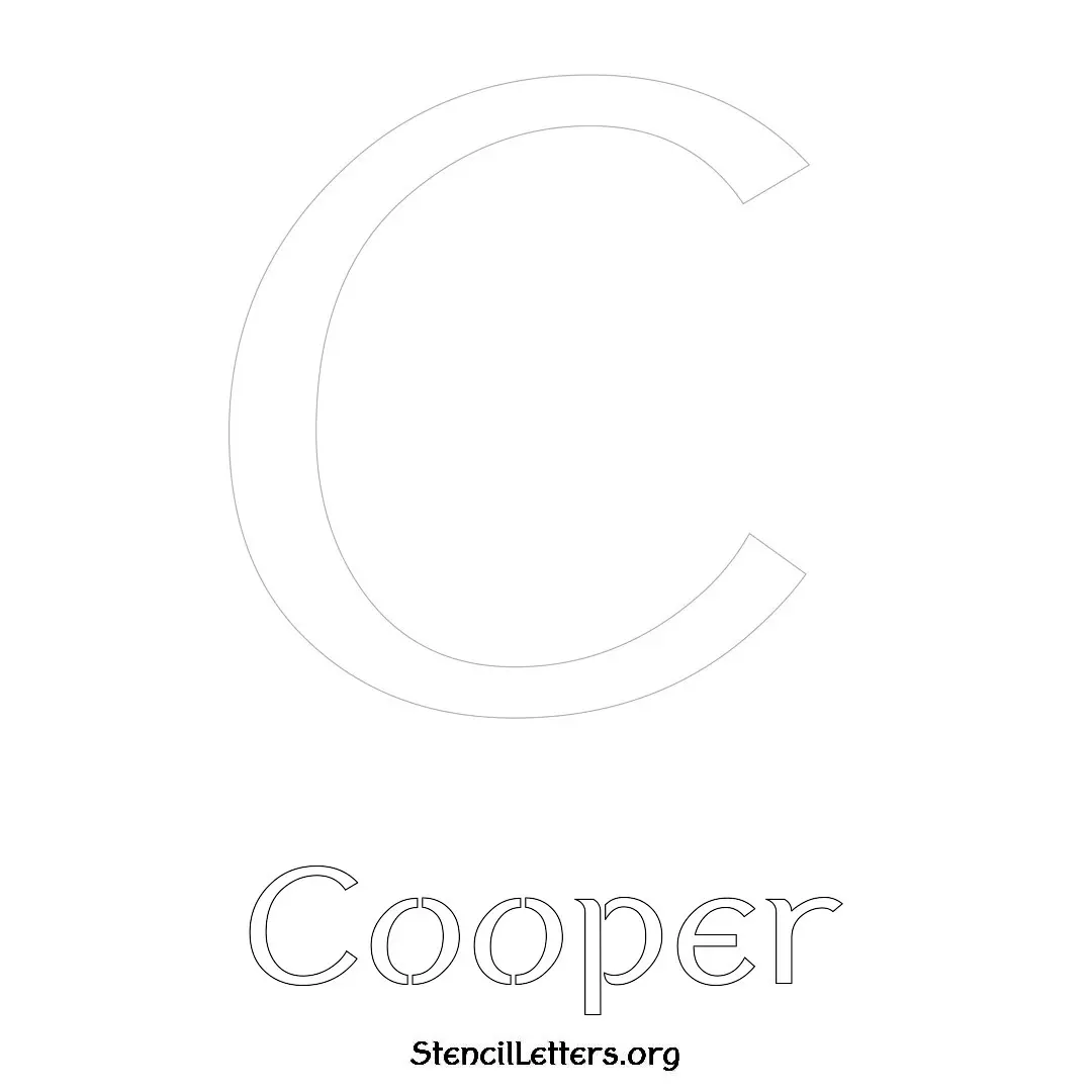 Cooper Free Printable Name Stencils with 6 Unique Typography Styles and Lettering Bridges