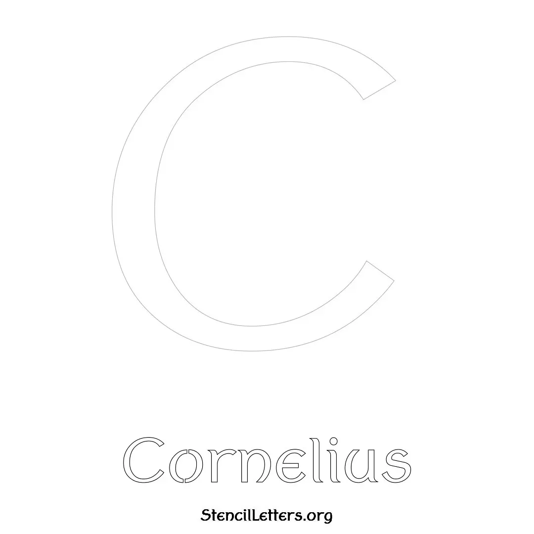 Cornelius Free Printable Name Stencils with 6 Unique Typography Styles and Lettering Bridges