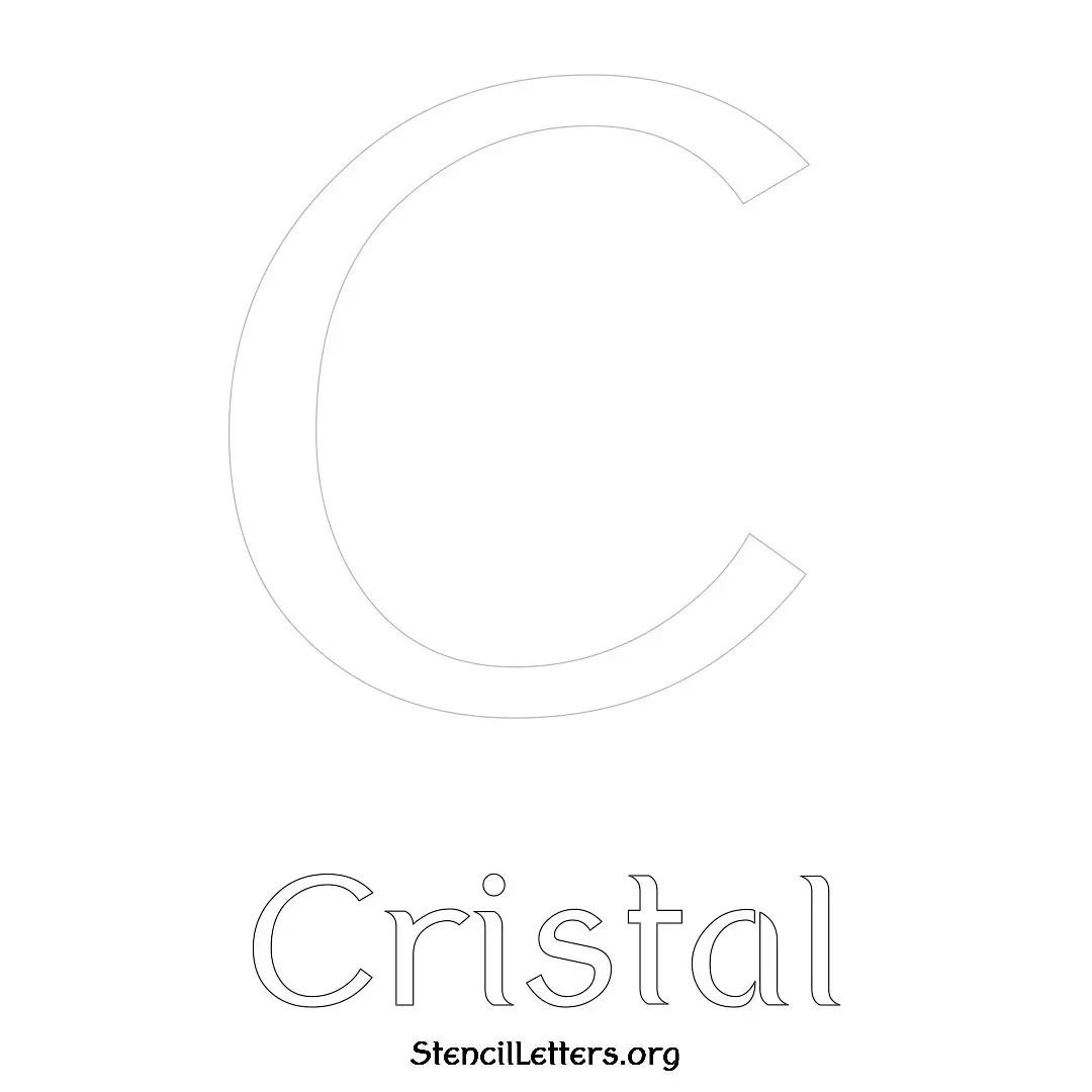 Cristal Free Printable Name Stencils with 6 Unique Typography Styles and Lettering Bridges