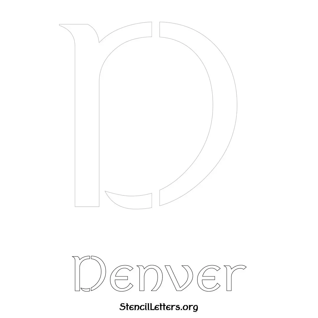 Denver Free Printable Name Stencils with 6 Unique Typography Styles and Lettering Bridges