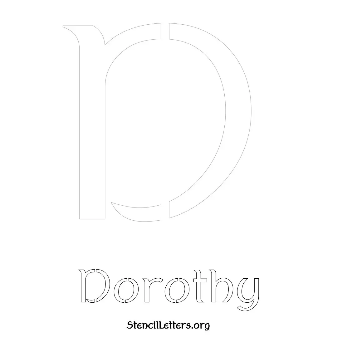 Dorothy Free Printable Name Stencils with 6 Unique Typography Styles and Lettering Bridges