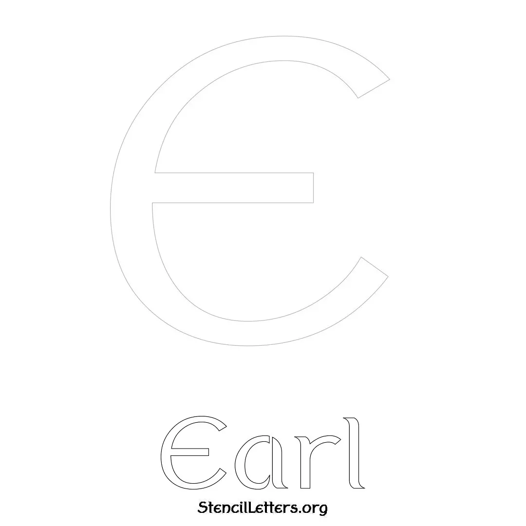 Earl Free Printable Name Stencils with 6 Unique Typography Styles and Lettering Bridges