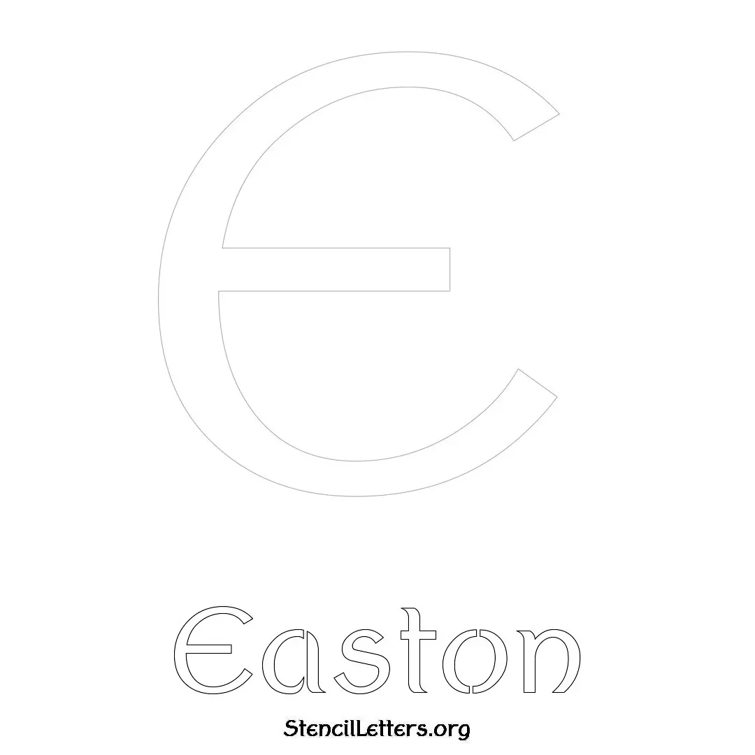 Easton Free Printable Name Stencils with 6 Unique Typography Styles and Lettering Bridges