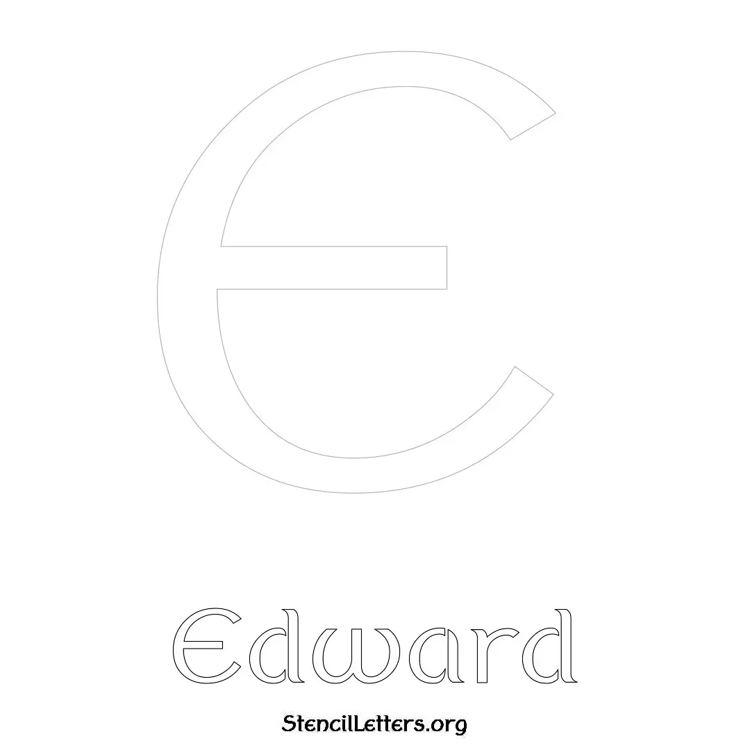 Edward Free Printable Name Stencils with 6 Unique Typography Styles and Lettering Bridges