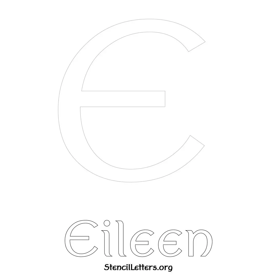 Eileen Free Printable Name Stencils with 6 Unique Typography Styles and Lettering Bridges