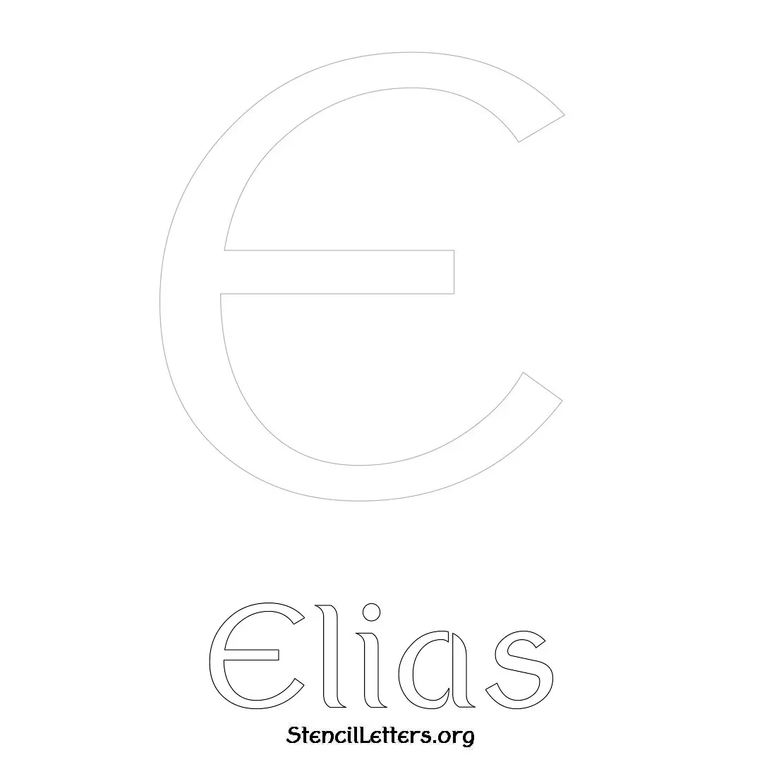 Elias Free Printable Name Stencils with 6 Unique Typography Styles and Lettering Bridges