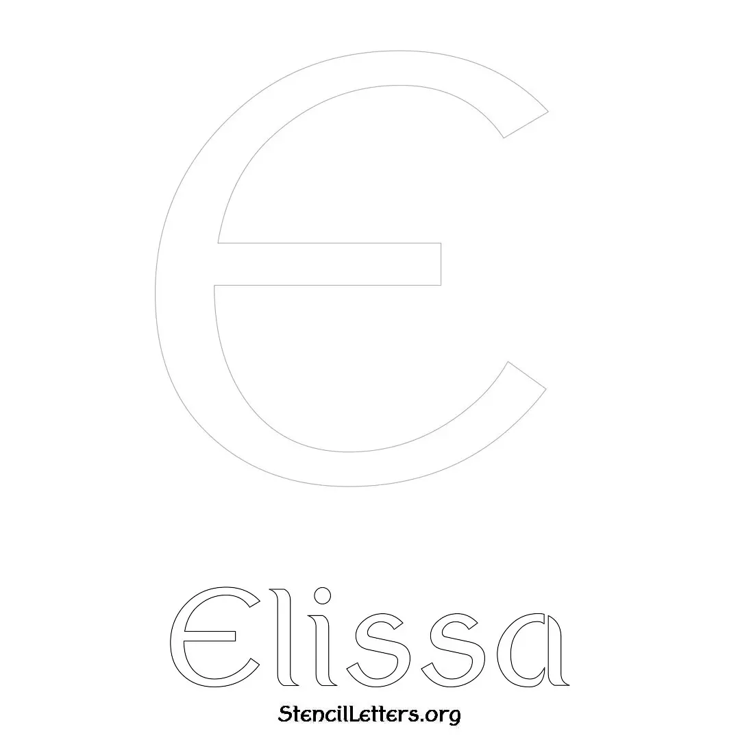 Elissa Free Printable Name Stencils with 6 Unique Typography Styles and Lettering Bridges