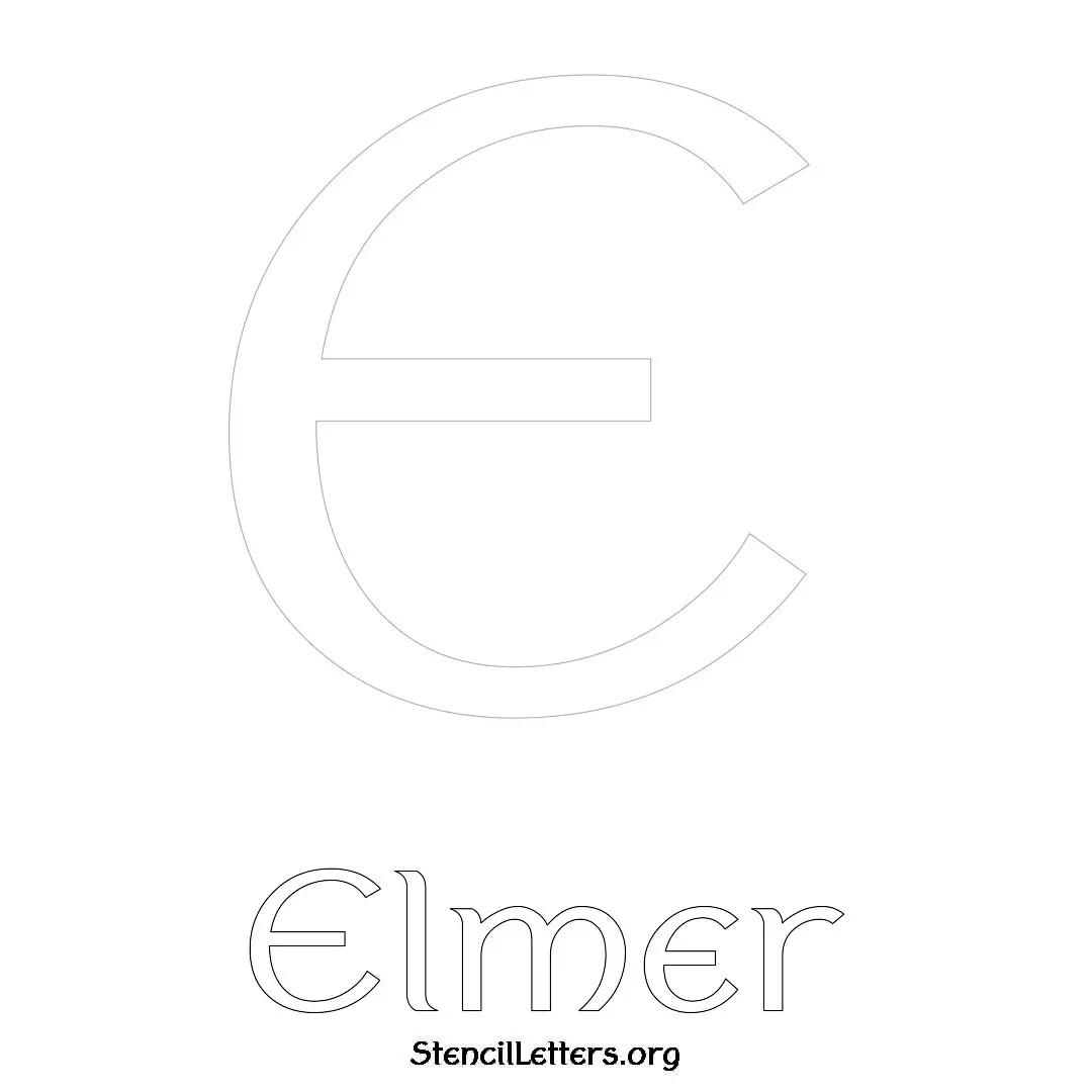 Elmer Free Printable Name Stencils with 6 Unique Typography Styles and Lettering Bridges