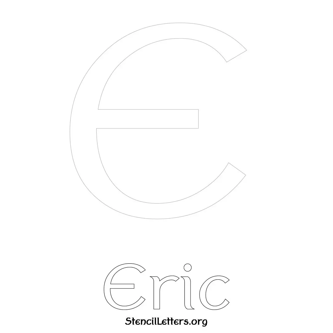 Eric Free Printable Name Stencils with 6 Unique Typography Styles and Lettering Bridges