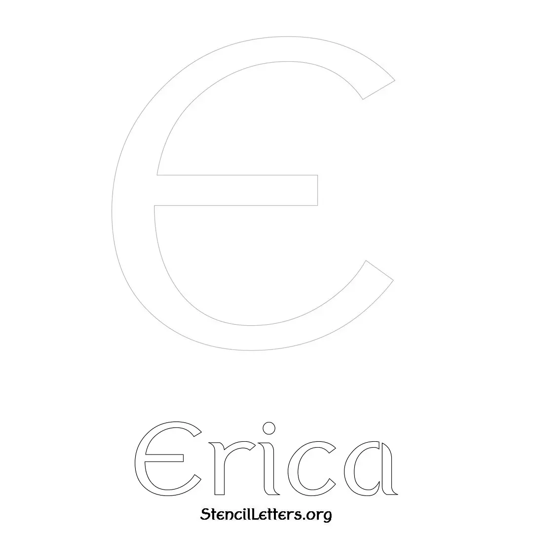 Erica Free Printable Name Stencils with 6 Unique Typography Styles and Lettering Bridges