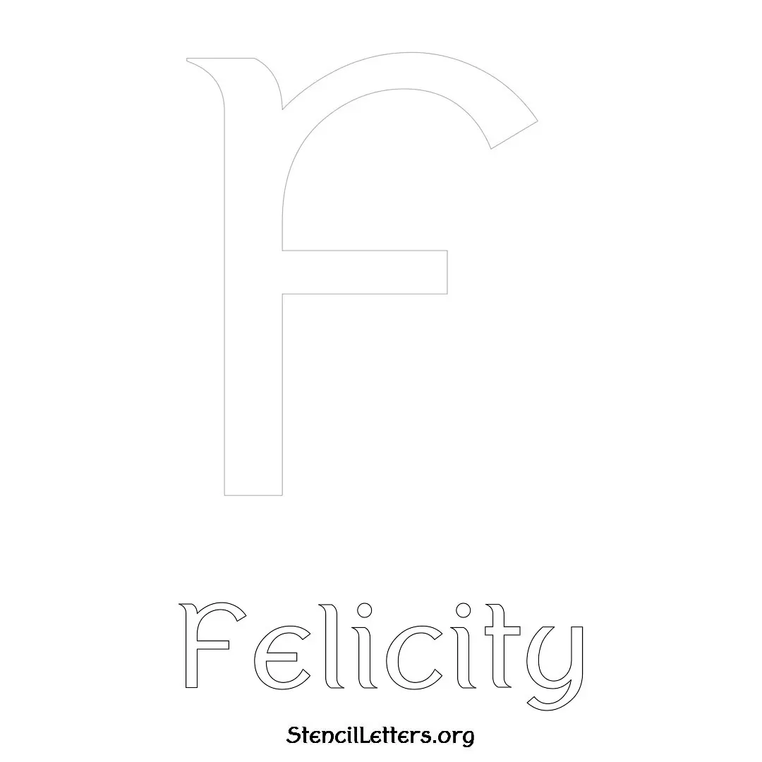 Felicity Free Printable Name Stencils with 6 Unique Typography Styles and Lettering Bridges