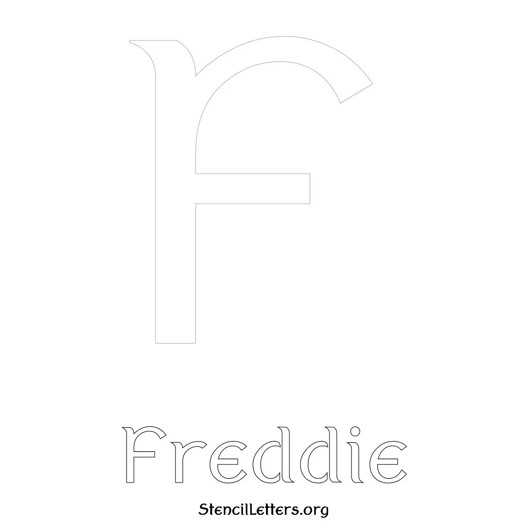 Freddie Free Printable Name Stencils with 6 Unique Typography Styles and Lettering Bridges