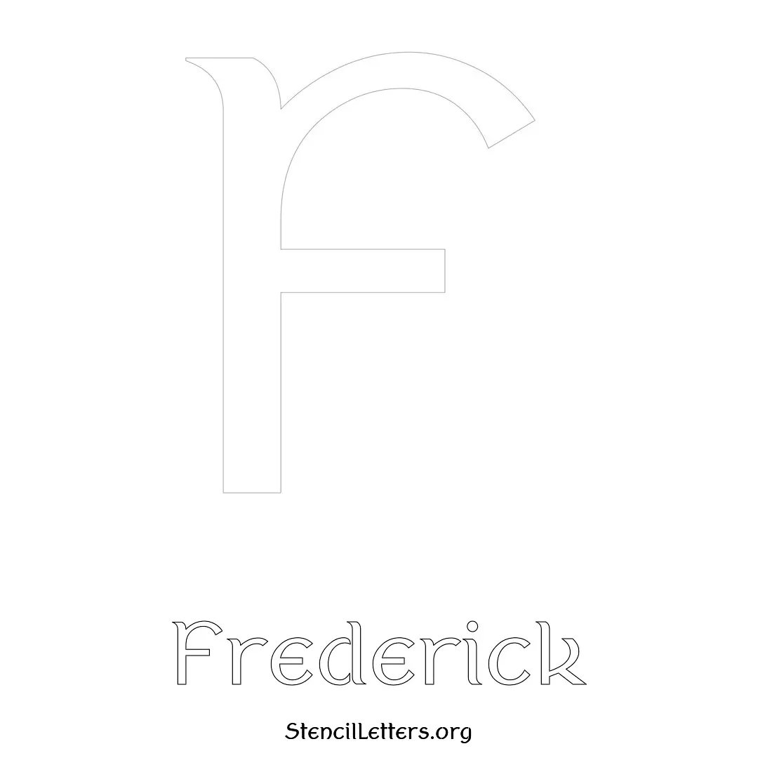 Frederick Free Printable Name Stencils with 6 Unique Typography Styles and Lettering Bridges